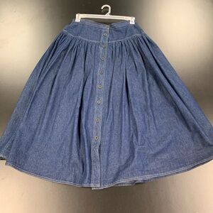 Vintage Sasson Denim Fit & Flare Skirt- Size 14